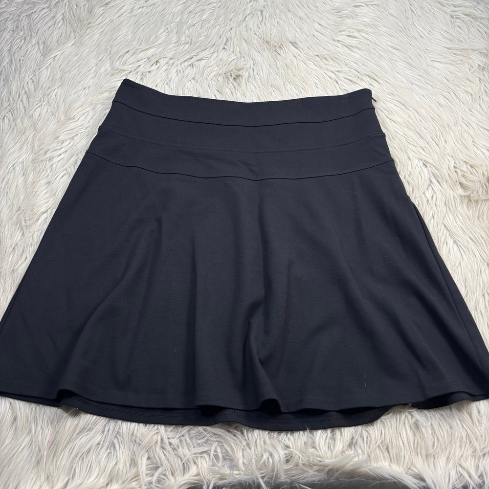 Athleta Women's 12 Black Ponte Skirt Athletic Granola Girl Hiking Athliesure